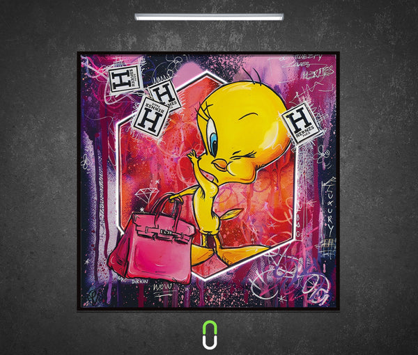 Tableau Néon Rétroéclairé — Tweety Love Hermès
