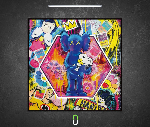 Tableau Néon Rétroéclairé — Kaws Candy Dreams