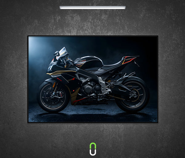 Tableau Néon Rétroéclairé — Aprilia RSV4 Black Edition