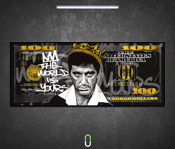 Tableau Néon Rétroéclairé — World Is Yours (Scarface)