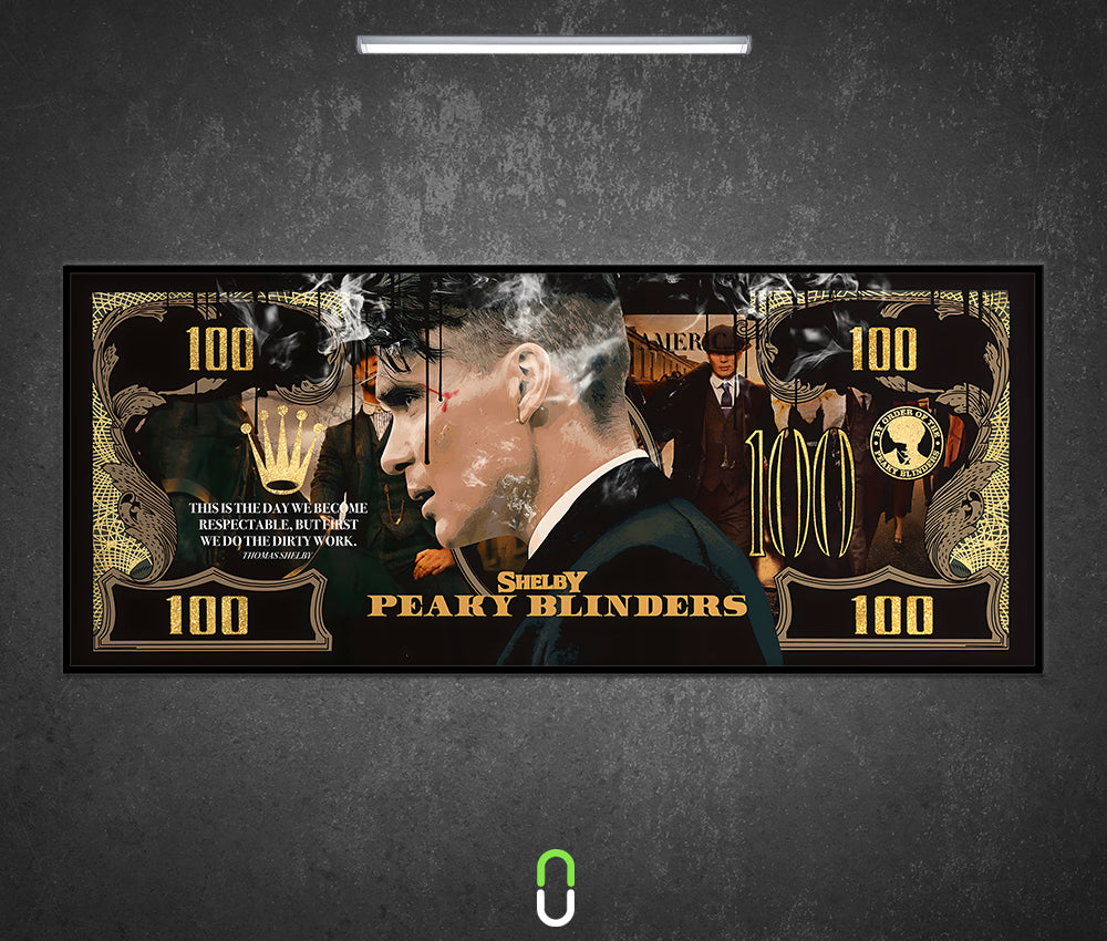 Tableau Néon Rétroéclairé — Peaky Blinders (wide) Sans LED