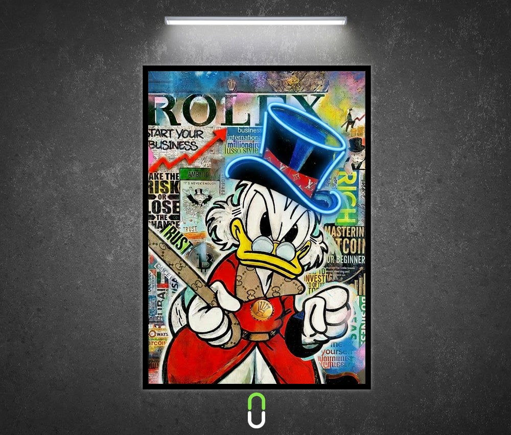 Tableau Néon Rétroéclairé — Rolex Hustle King Avec LED