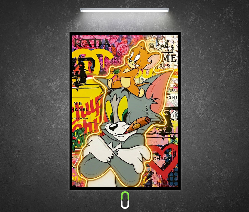 Tableau Néon Rétroéclairé — Street Cartoon Vibes Avec LED
