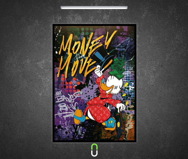 Tableau Néon Rétroéclairé — Money Move King