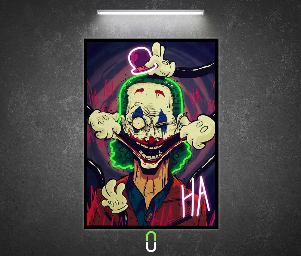 Tableau Néon Rétroéclairé — Joker HA HA! Avec LED