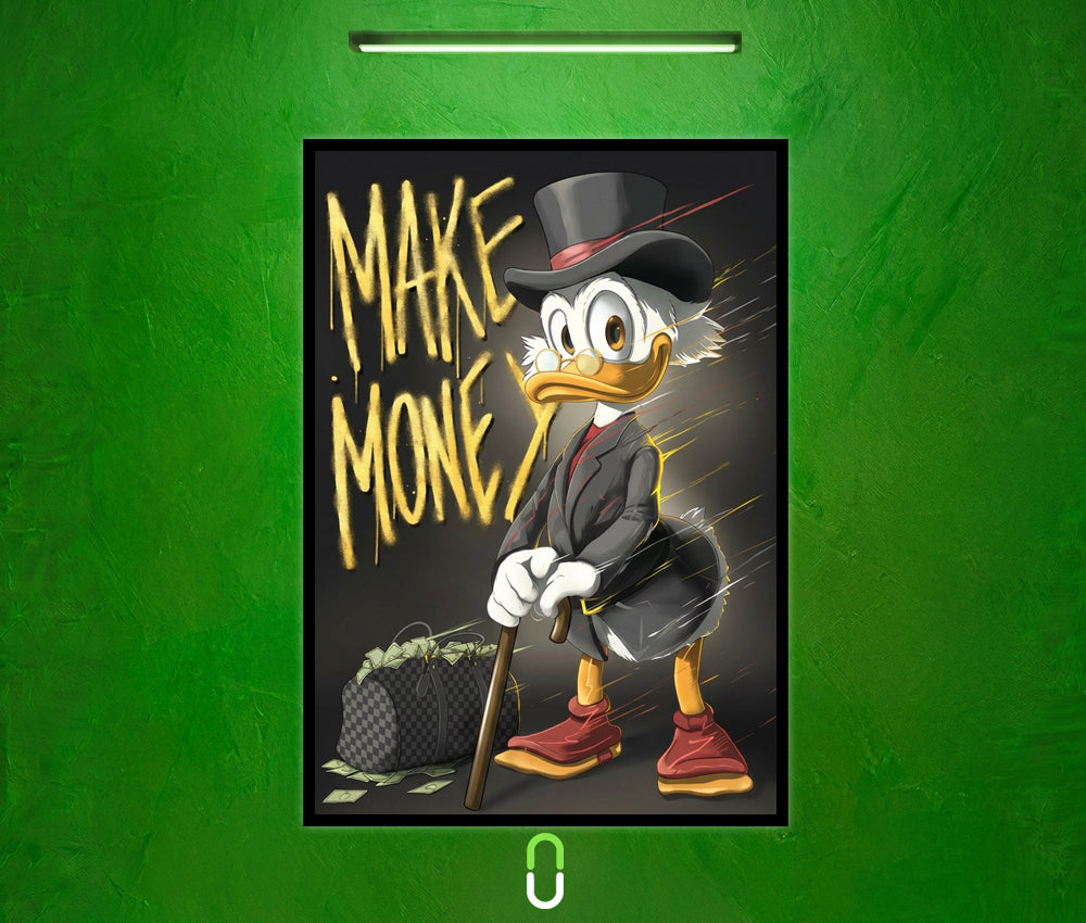 Tableau Néon Rétroéclairé — Make Money Mode