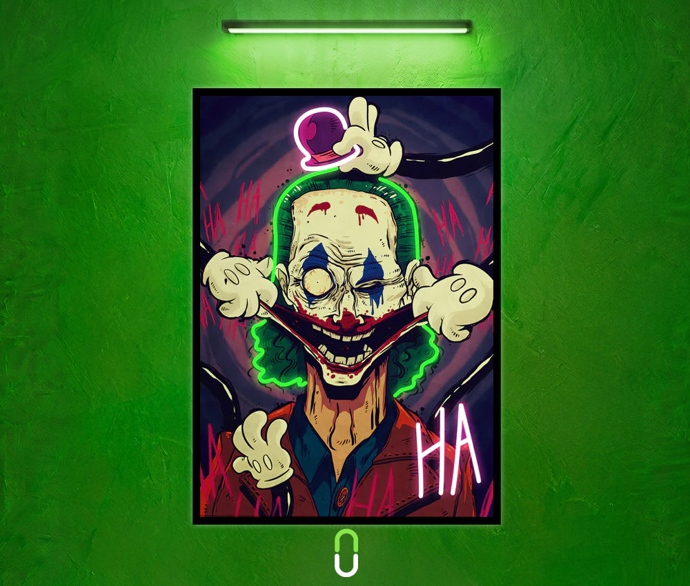 Tableau Néon Rétroéclairé — Joker HA HA! Avec LED