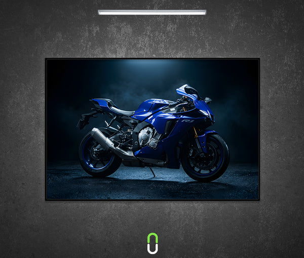 Tableau Néon Rétroéclairé — Yamaha YZF-R1 Blue Storm