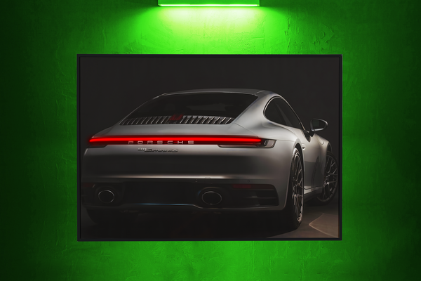 Tableau Néon Rétroéclairé — Porsche 911 Carrera 4S