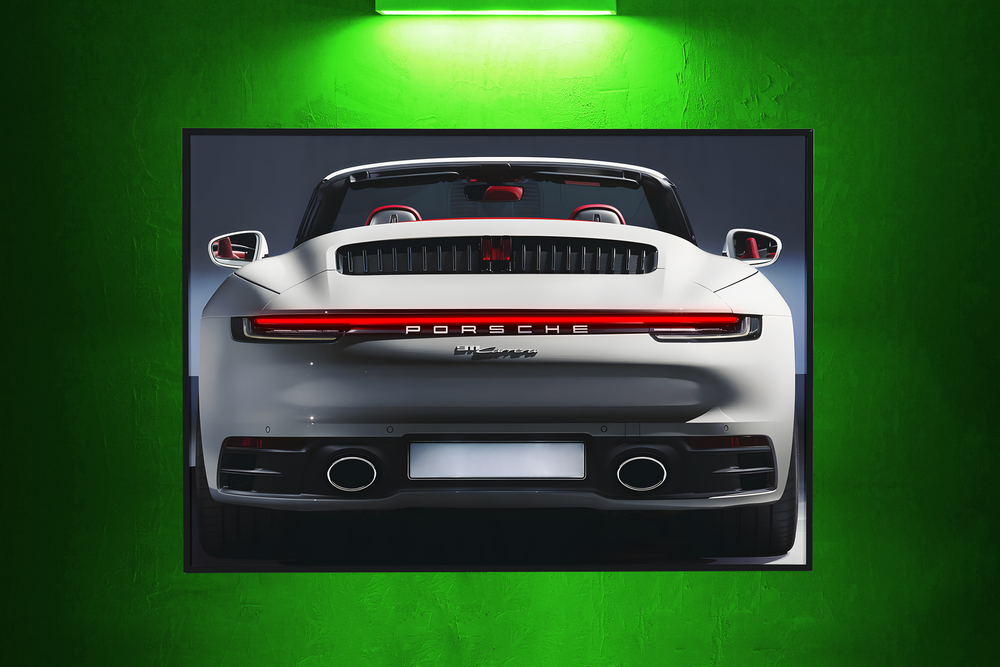 Tableau Néon Rétroéclairé — Porsche 911 Carrera S Cabriolet Sans LED