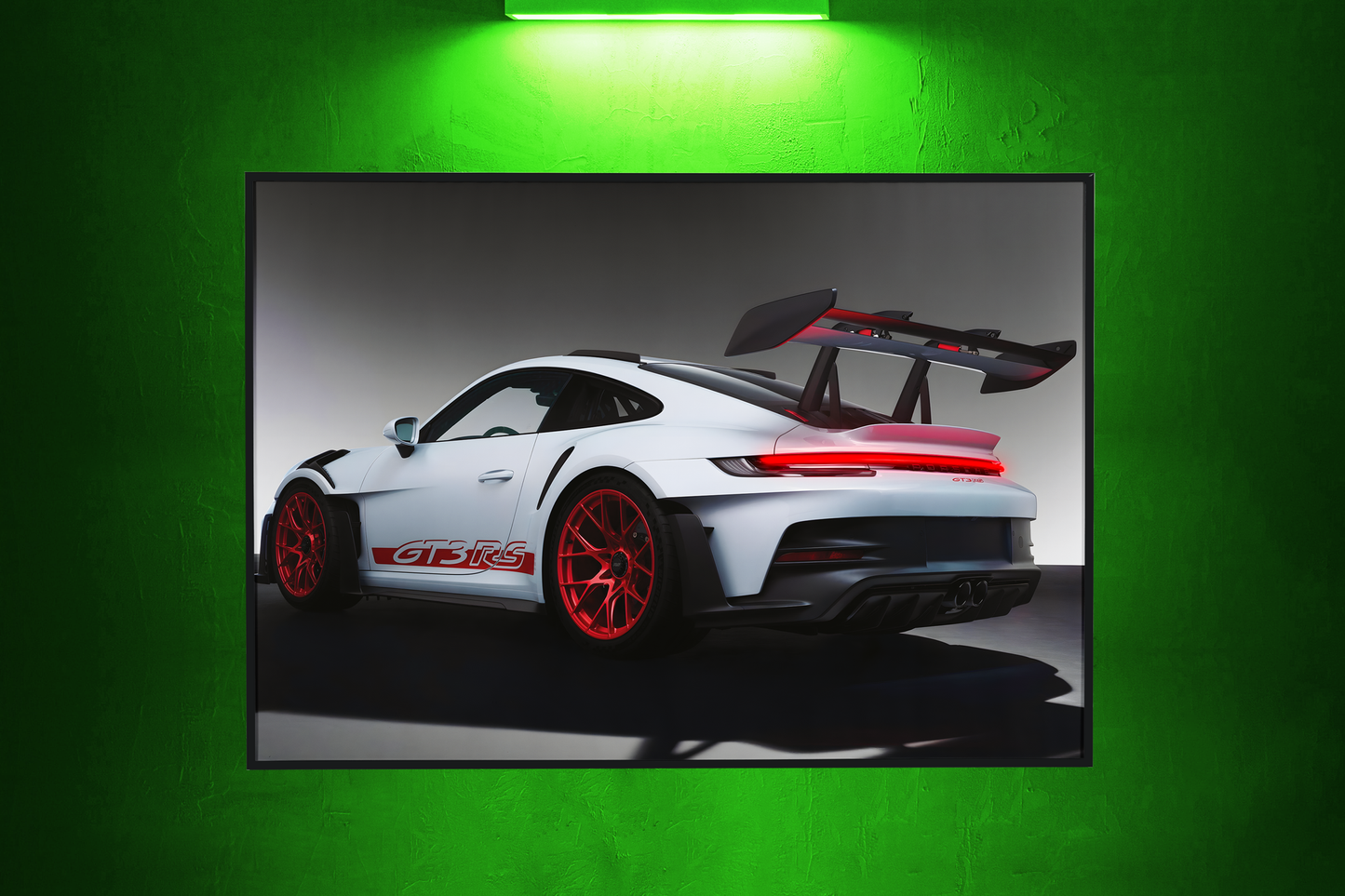 Tableau Néon Rétroéclairé — Porsche 911 GT3 RS