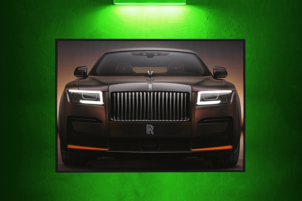 Tableau Néon Rétroéclairé — Rolls-Royce Ghost Black Badge Sans LED