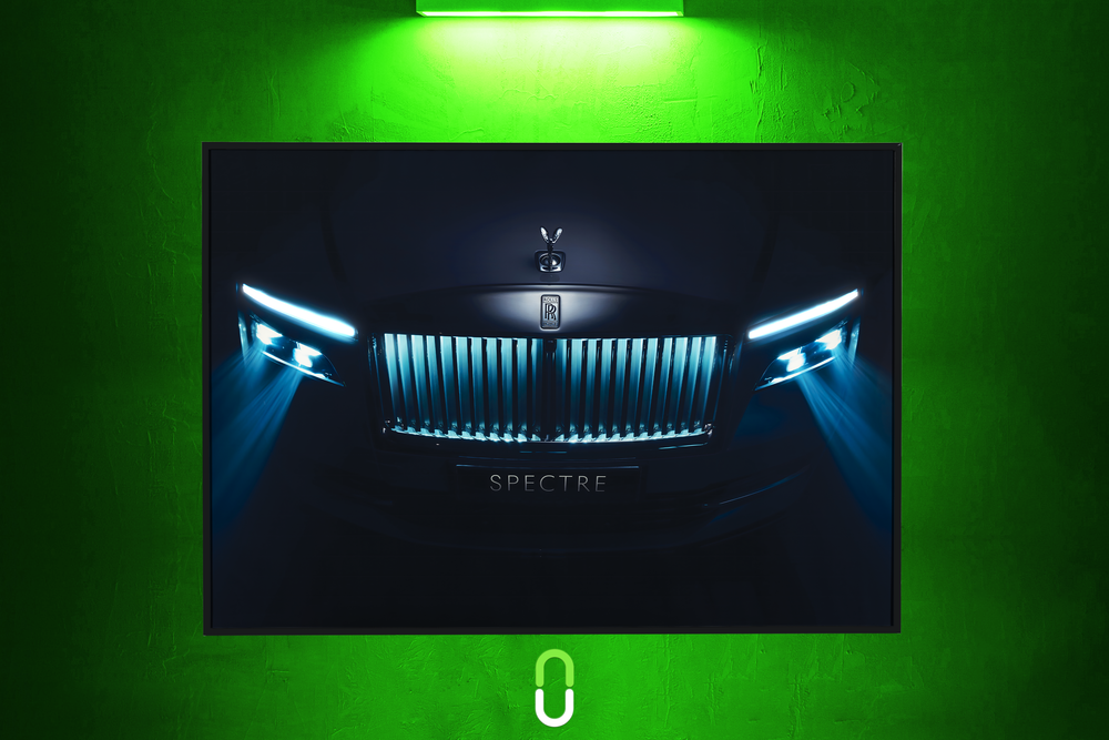 Tableau Néon Rétroéclairé — Rolls Royce Spectre Mansory V2 Sans LED