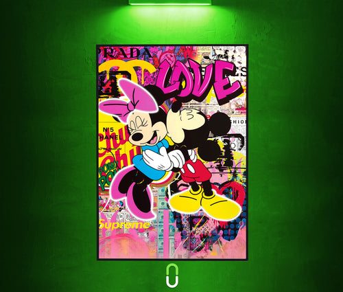 Tableau NÉON - Love Cartoon Vibes