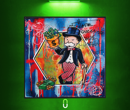 Tableau NÉON - Monopoly Rich Life