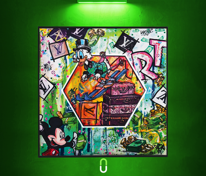Tableau NÉON - Scrooge Vuitton Run