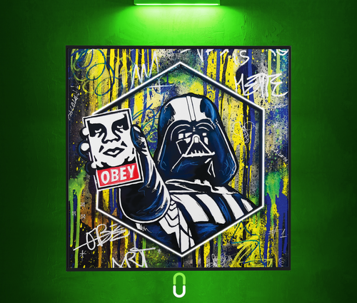 Tableau NÉON - Vader Obey Force
