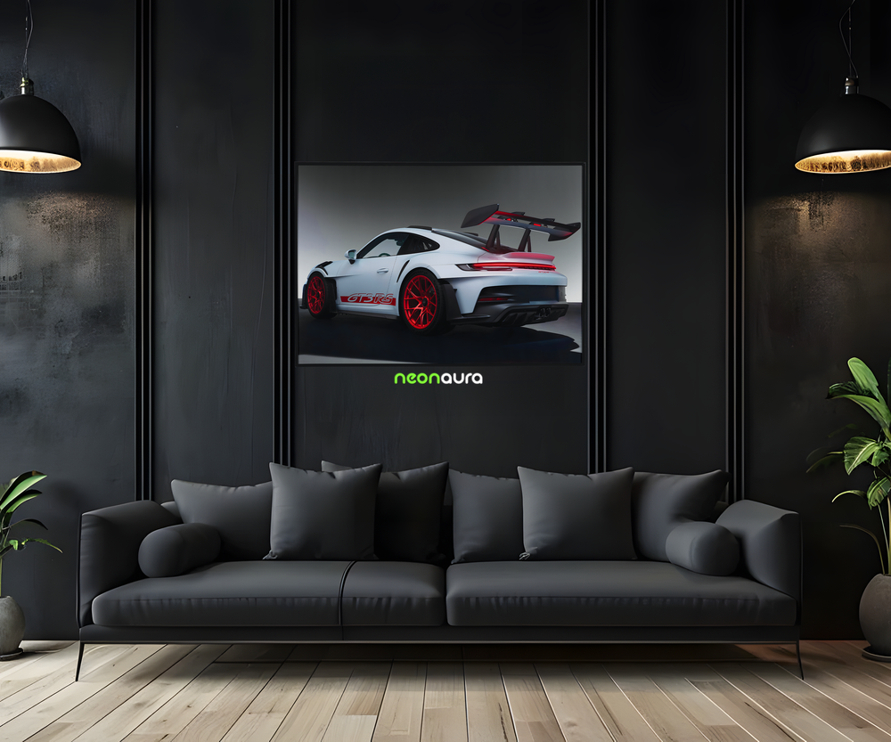 Tableau Néon Rétroéclairé — Porsche 911 GT3 RS Avec LED