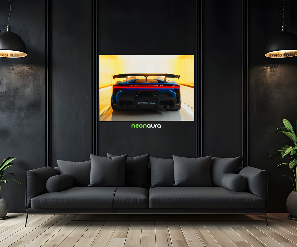 Tableau Néon Rétroéclairé — Ferrari SF90 XX Spider Avec LED