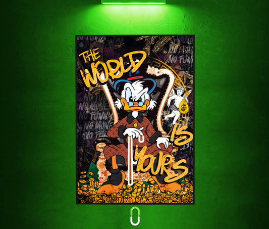 Tableau NÉON - World Is Yours