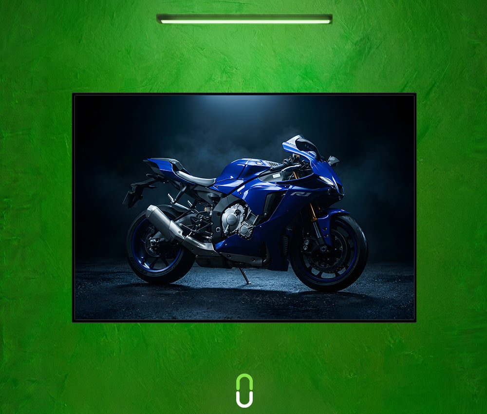 Tableau Néon Rétroéclairé — Yamaha YZF-R1 Blue Storm