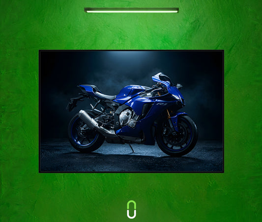 Tableau Néon Rétroéclairé — Yamaha YZF-R1 Blue Storm