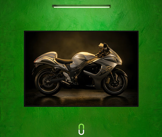 Tableau Néon Rétroéclairé — Suzuki Hayabusa Gold Edition