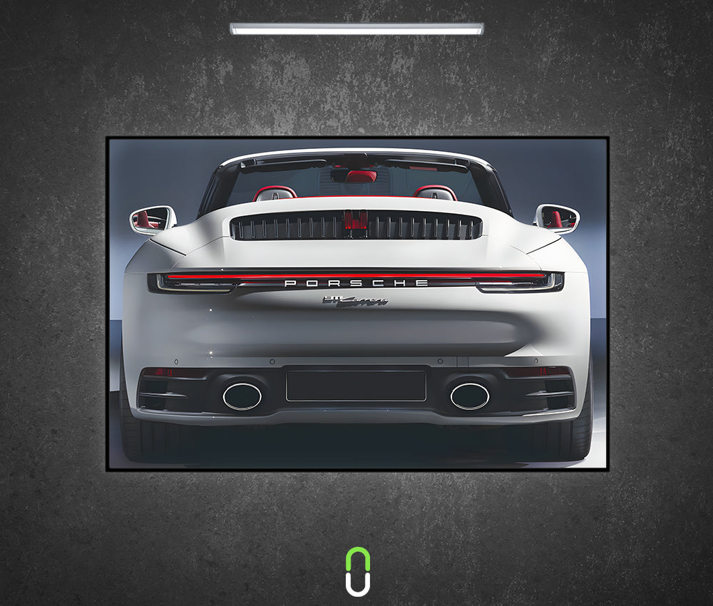 Tableau Néon Rétroéclairé — Porsche 911 Carrera Rear