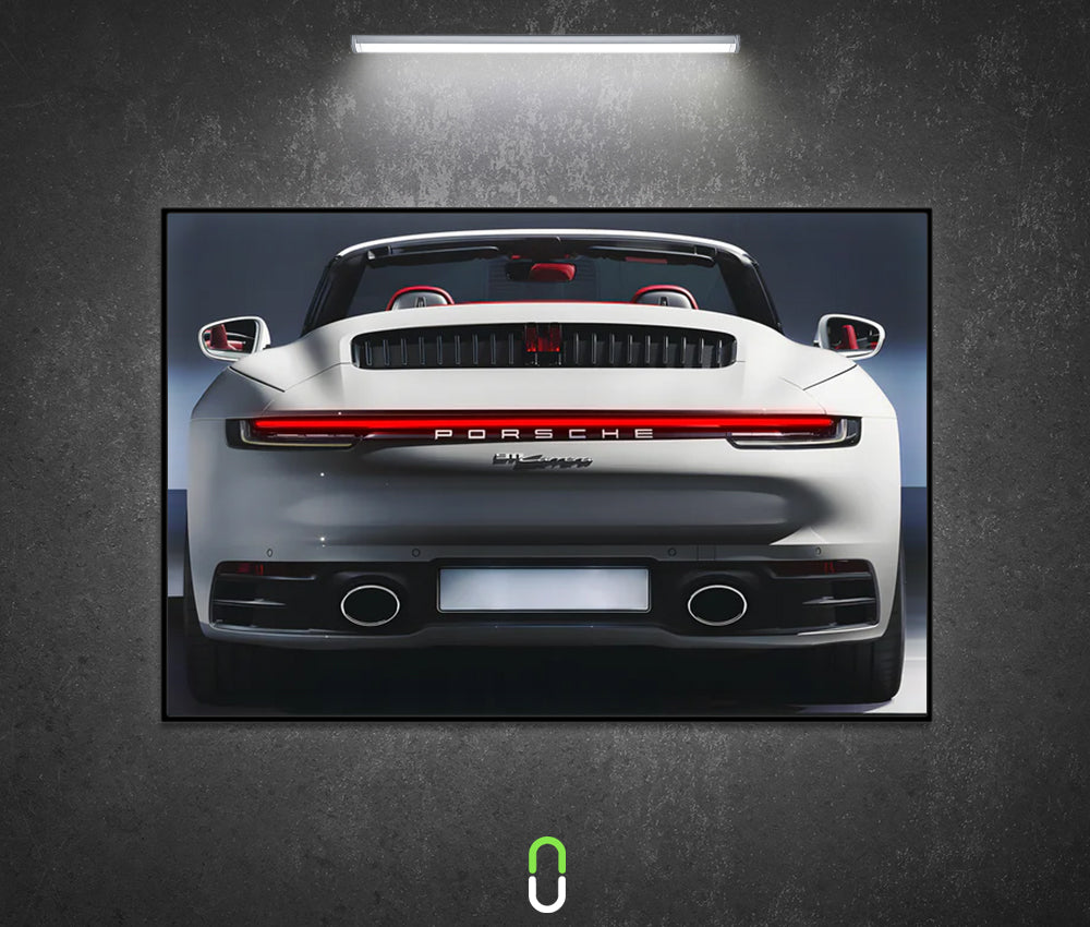 Tableau Néon Rétroéclairé — Porsche 911 Carrera Rear Avec LED