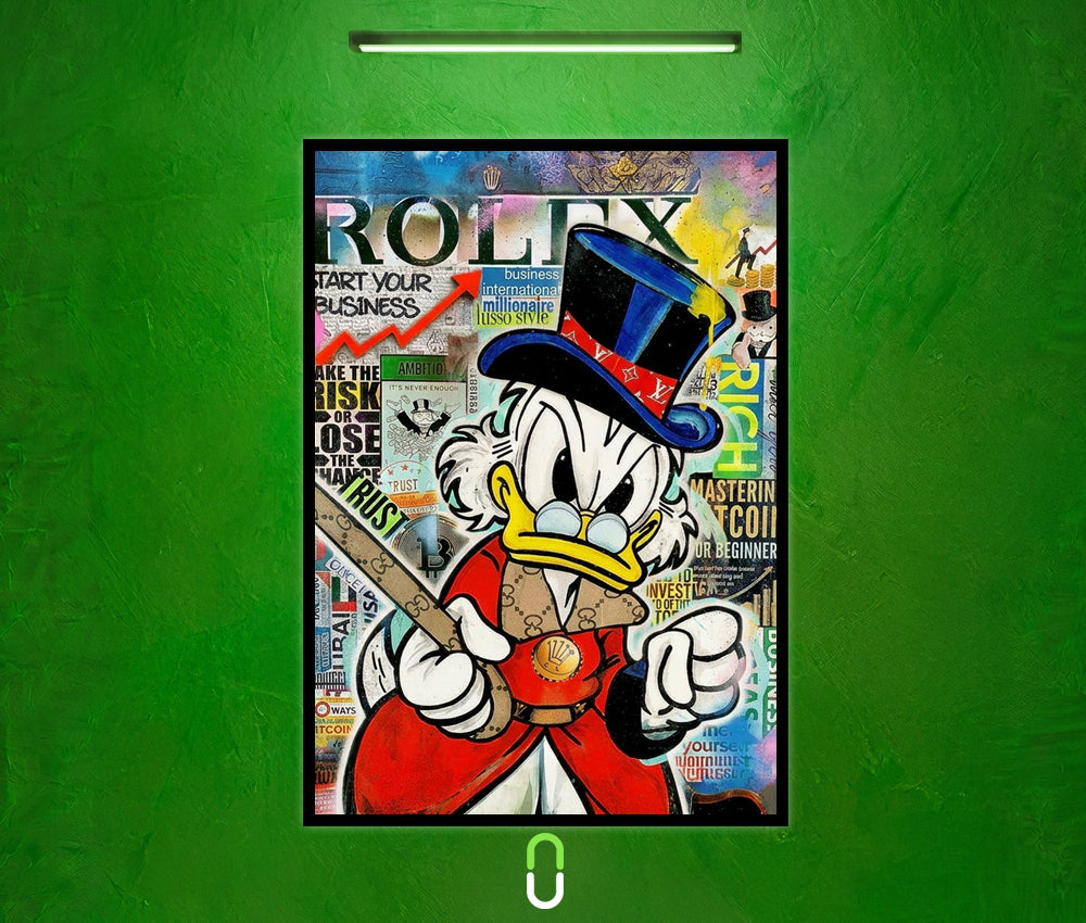 Tableau Néon Rétroéclairé — Rolex Hustle King