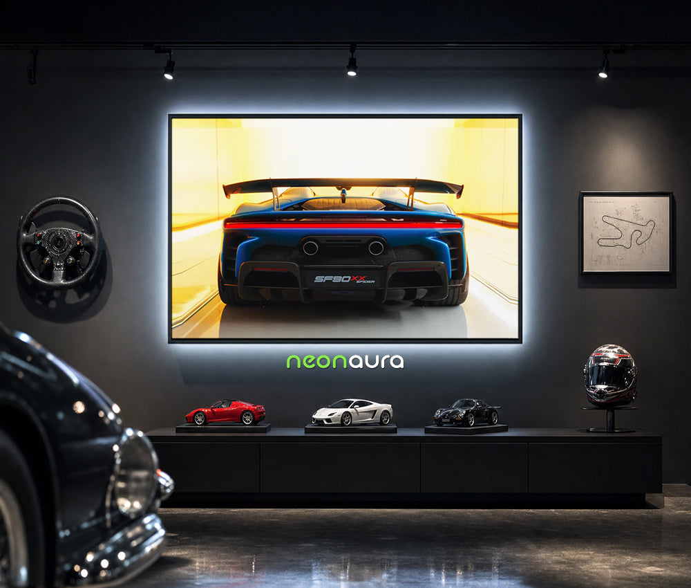 Tableau Néon Rétroéclairé — Ferrari SF90 XX Spider