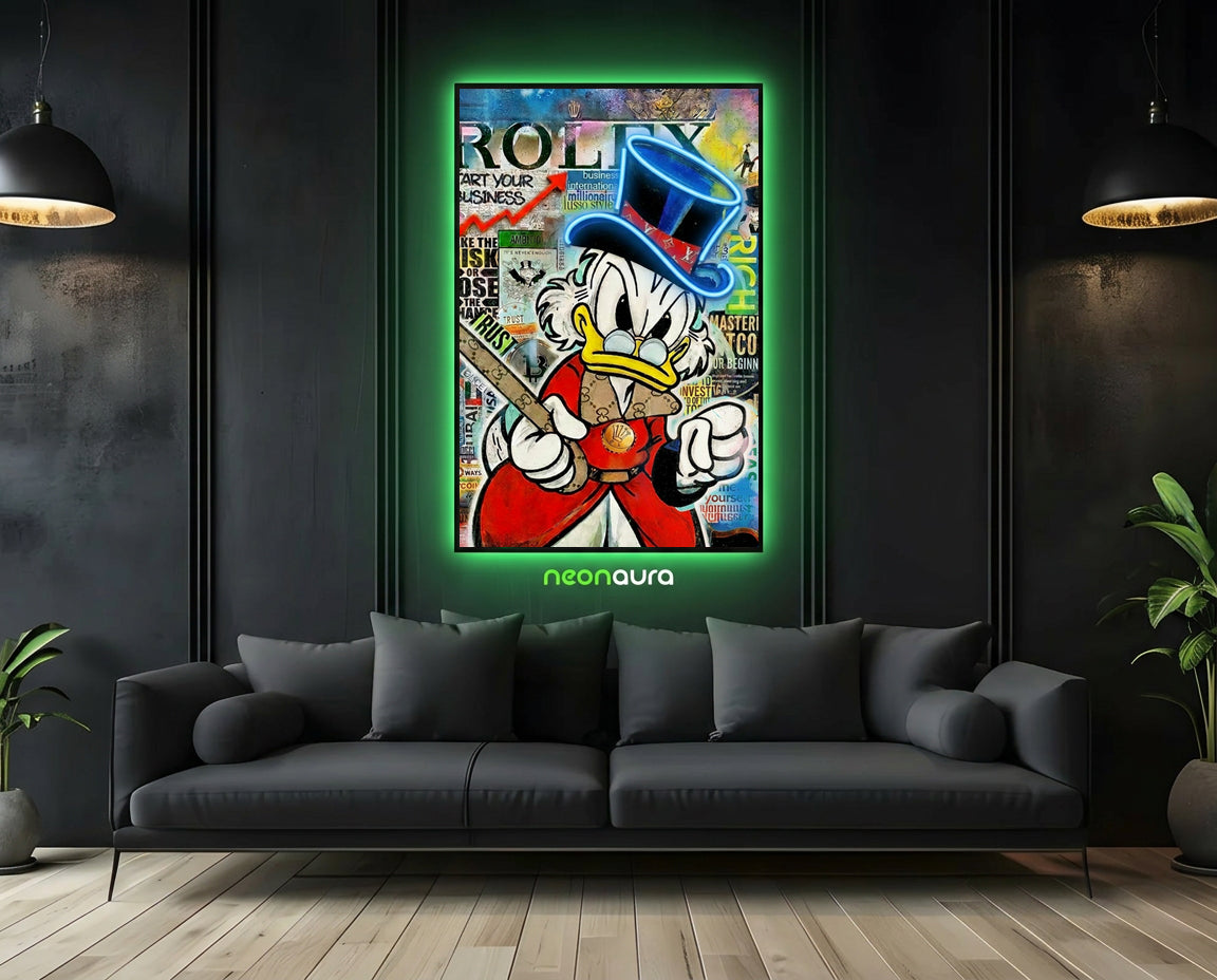 Tableau Néon Rétroéclairé — Rolex Hustle King
