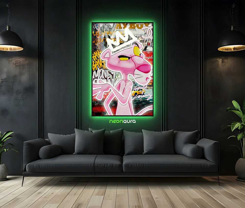 Tableau Néon Rétroéclairé — Pink Street Icon